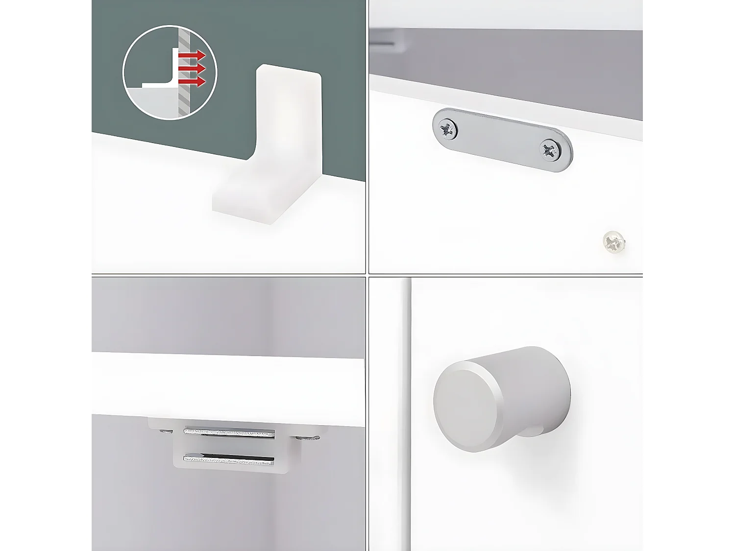 Meuble de Rangement Blanc 9 Cases avec 3 Portes - L97,5 cm