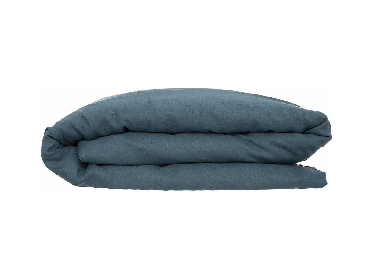 Housse de Couette Lin "Adorable" 240x220cm Bleu Canard