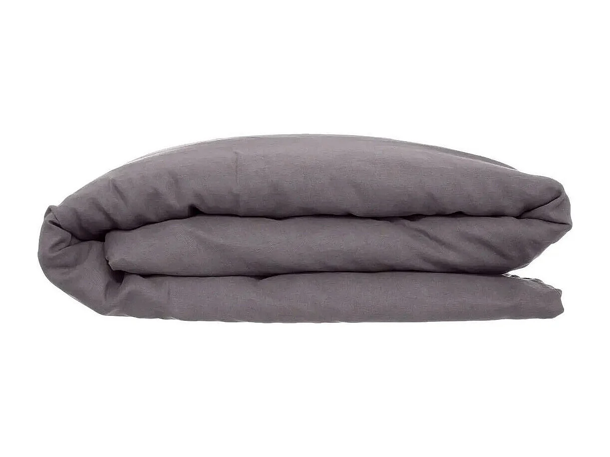 Housse de Couette Lin "Adorable" 240x220cm Gris Ardoise