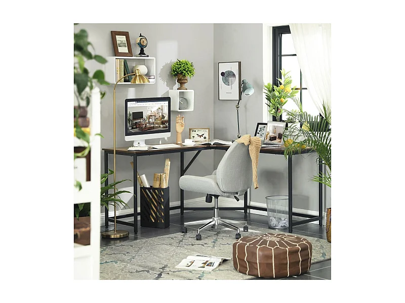 Eckschreibtisch im Industrial-Stil - L149 x P149 cm