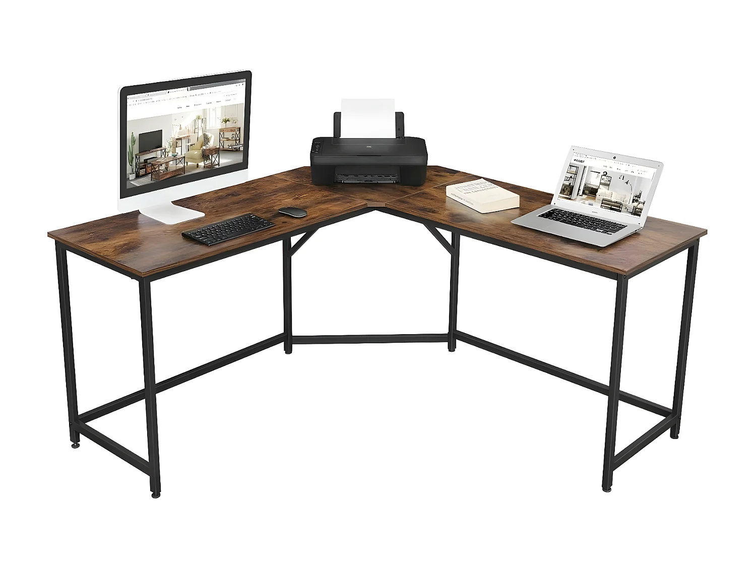 Hoekbureau in Industriële Stijl - L149 x P149 cm