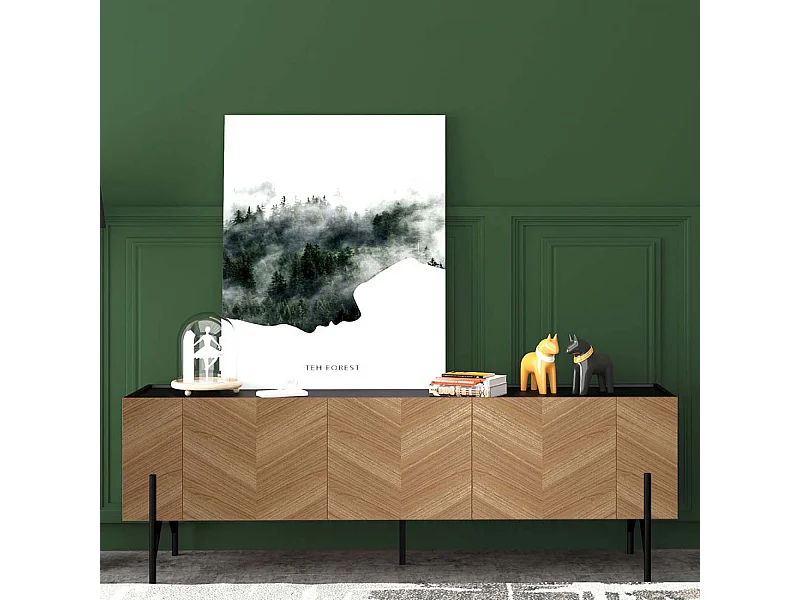 Vintage TV-meubel SEQUOIA met Opbergkasten