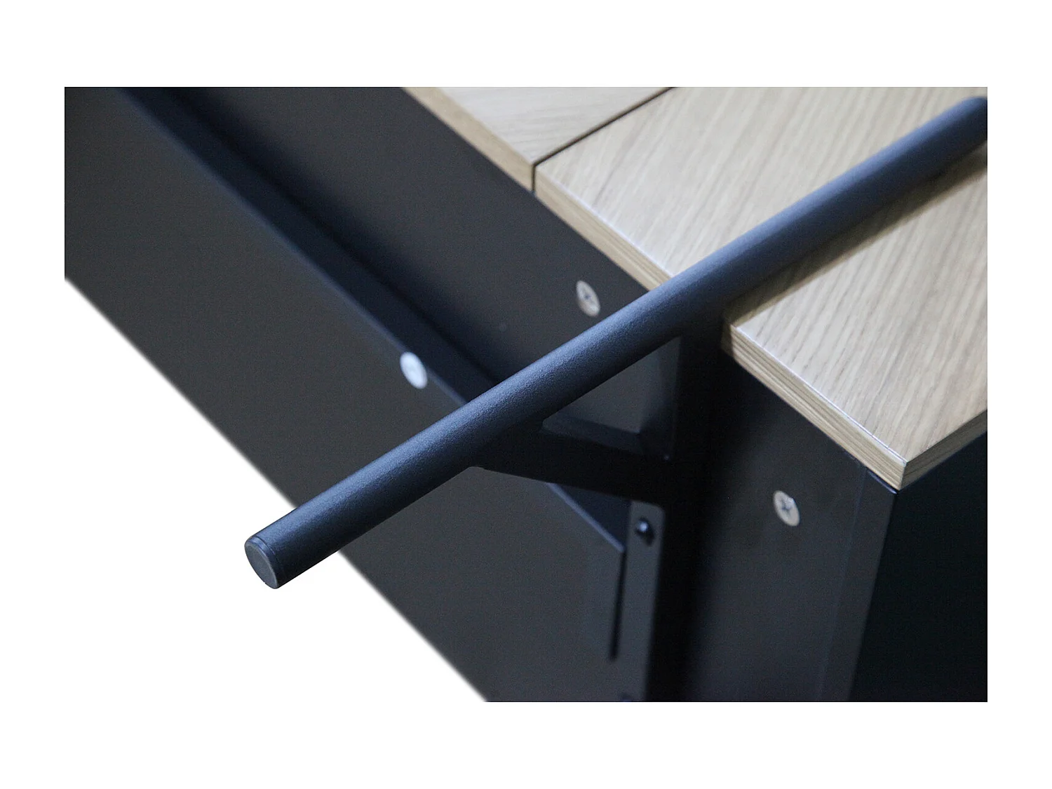 Meuble TV vintage en bois clair avec placard SEQUOIA