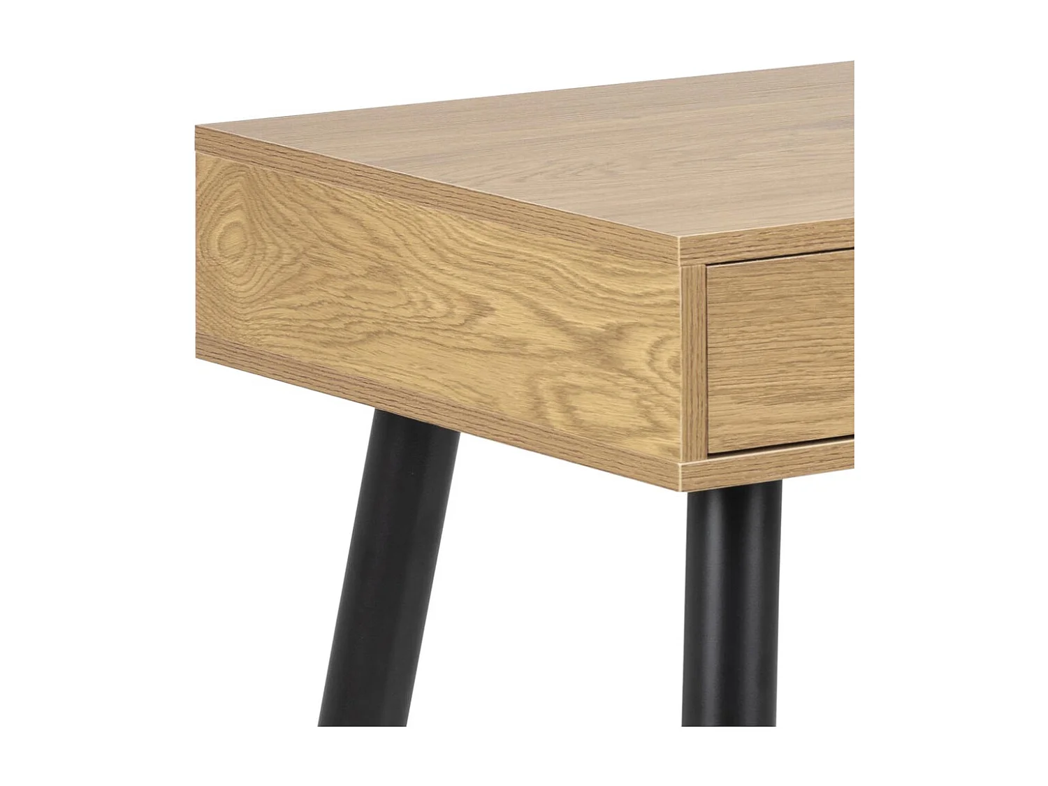 Bureau scandinave avec tiroirs noir SEVEY