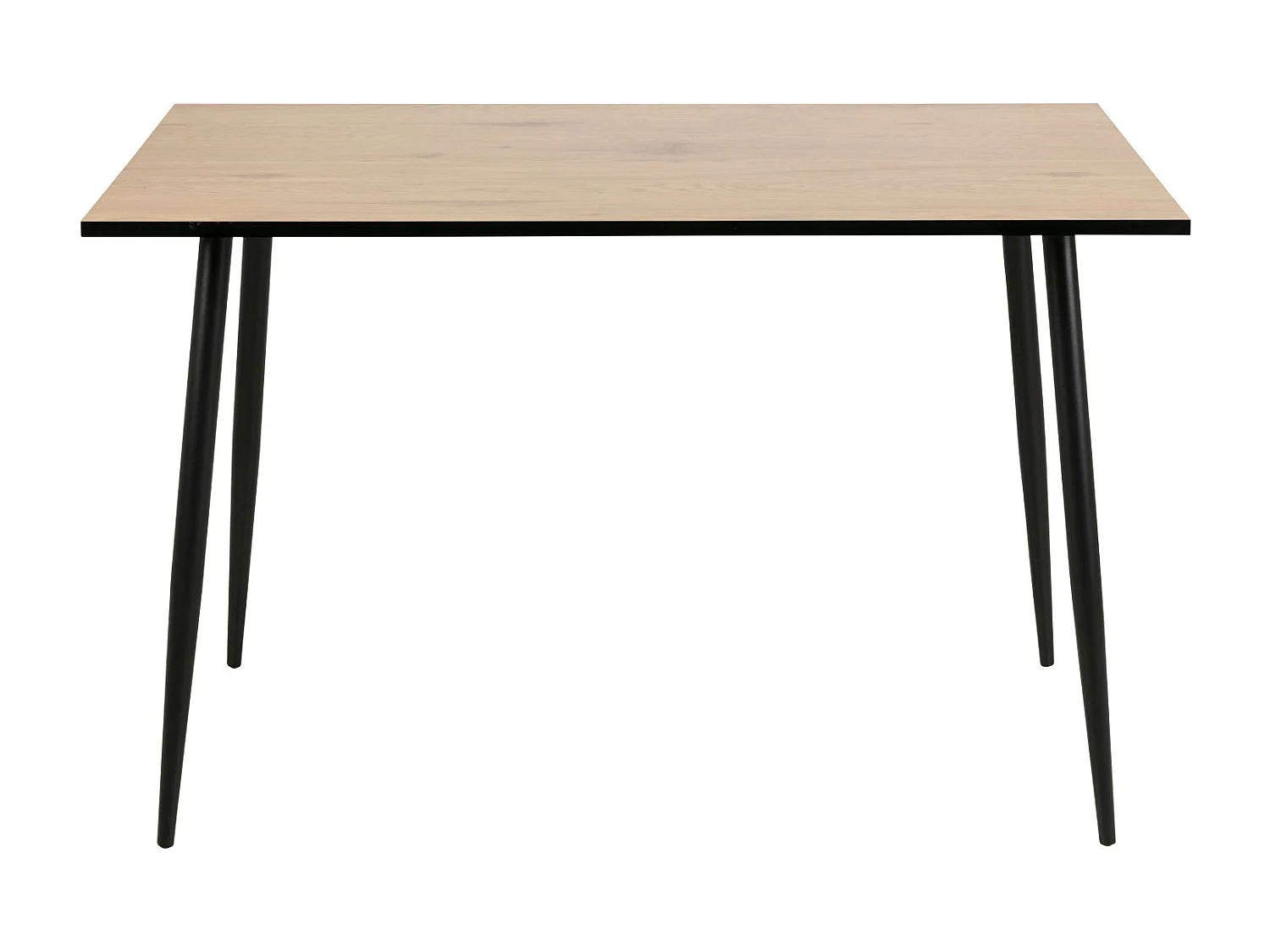 Table à manger 4 personnes bois et noir 120cm MIRA