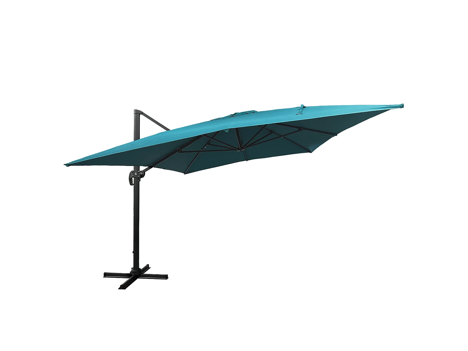 Offset parasol MOLOKAI rechthoekig 3x4m blauw + hoes