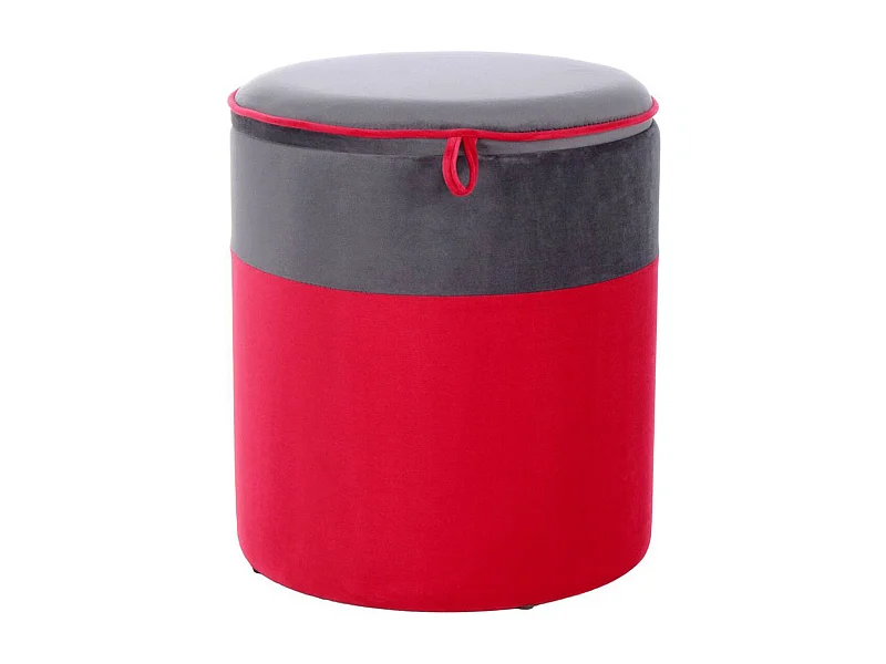 Pouf & Coffre de Rangement "Kassandra" 40cm Rouge