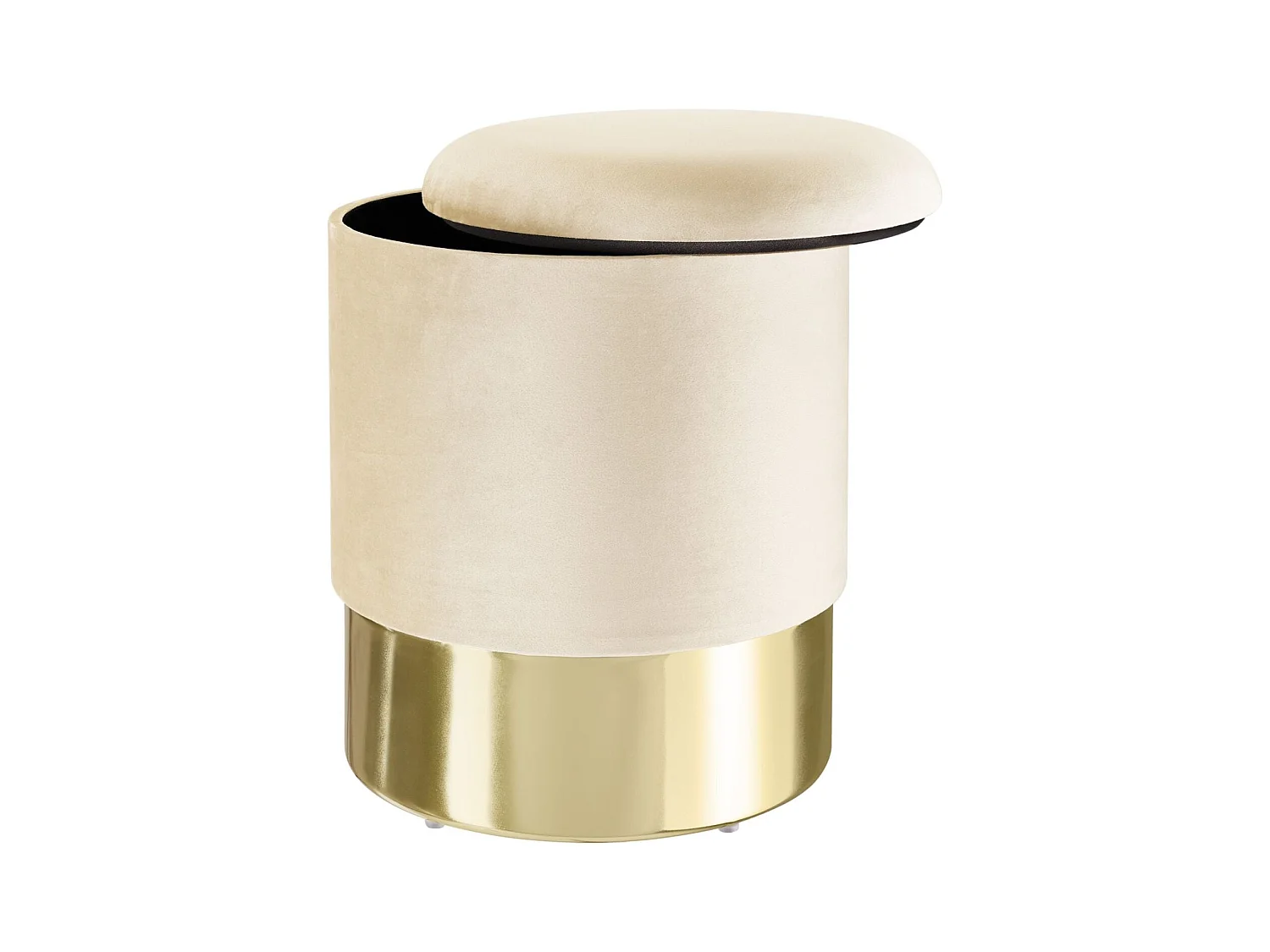 Tabouret siège pouf avec beige 36 x 36 x 44.5 cm 08_0000300