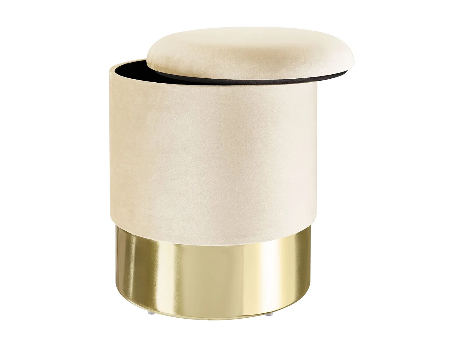 Tabouret siège pouf avec beige 36 x 36 x 44.5 cm 08_0000300