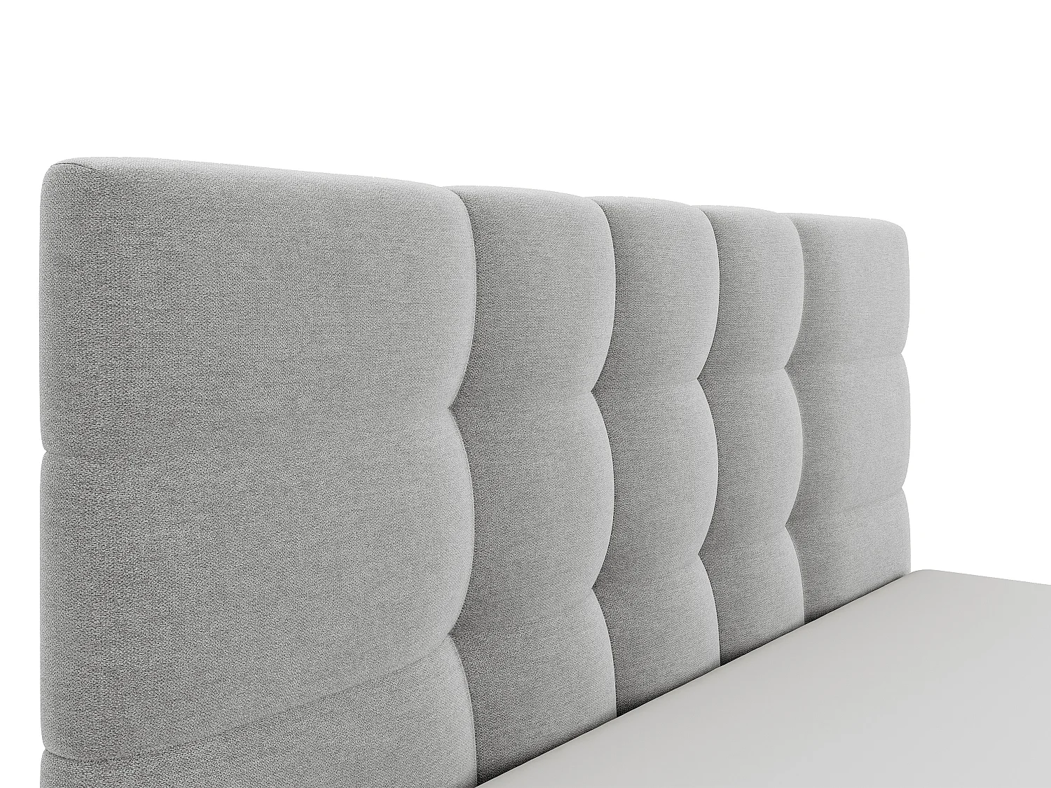 Cama com espaço de arrumação 140 x 190 cm tecido cinzento + colchão - ELIAVA de Pascal Morabito