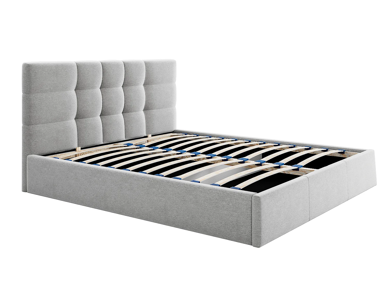 Bed met opbergruimte 160 x 200 cm - Stof - Grijs + matras - ELIAVA van Pascal Marabito van Pascal Morabito