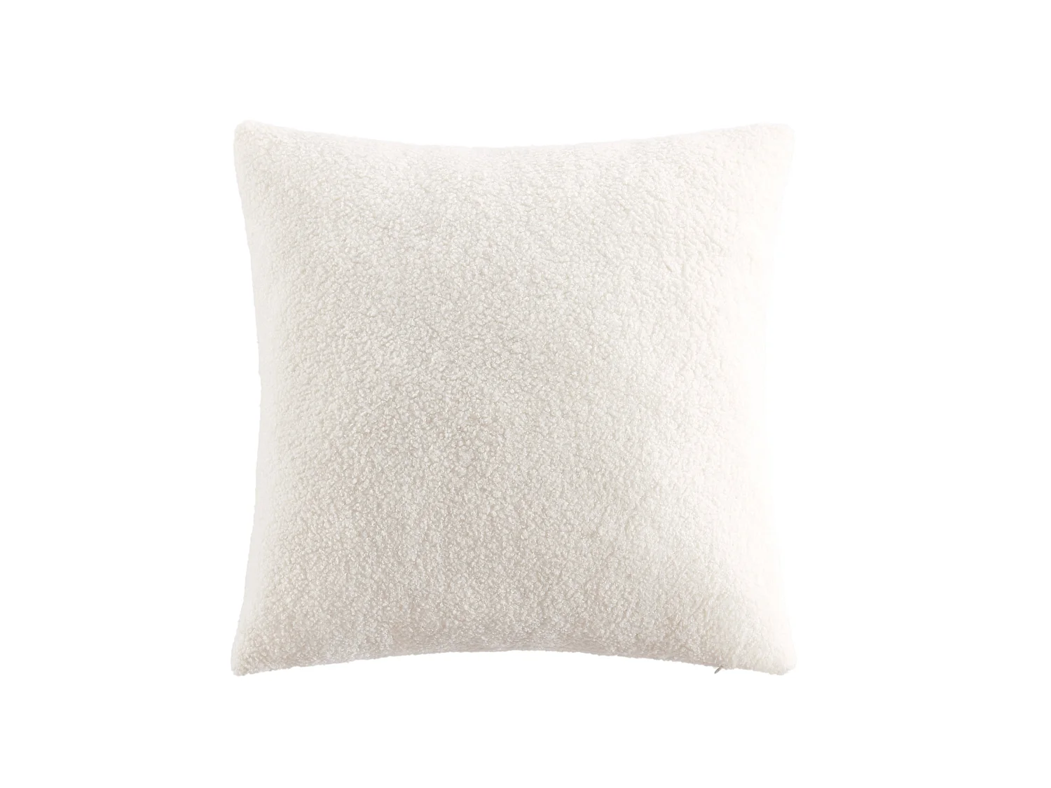 Lot de 2 coussins  en bouclette blanc cassé 45x45cm