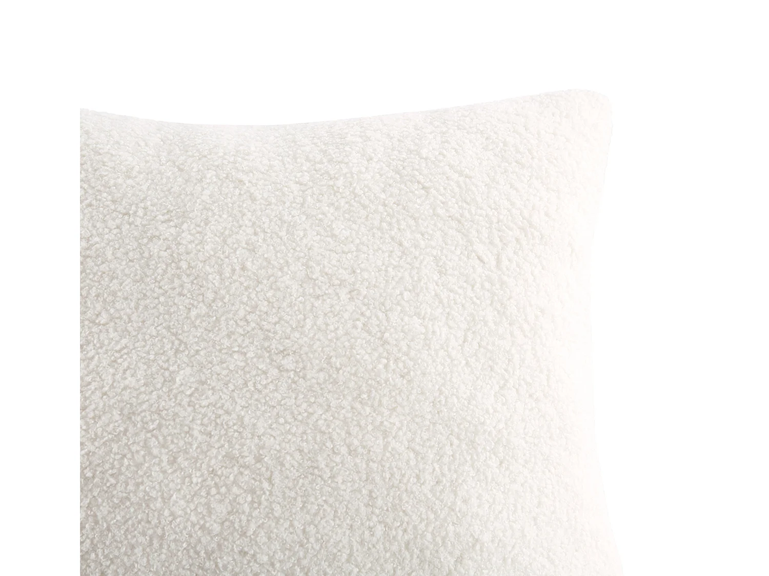 Lot de 2 coussins  en bouclette blanc cassé 45x45cm