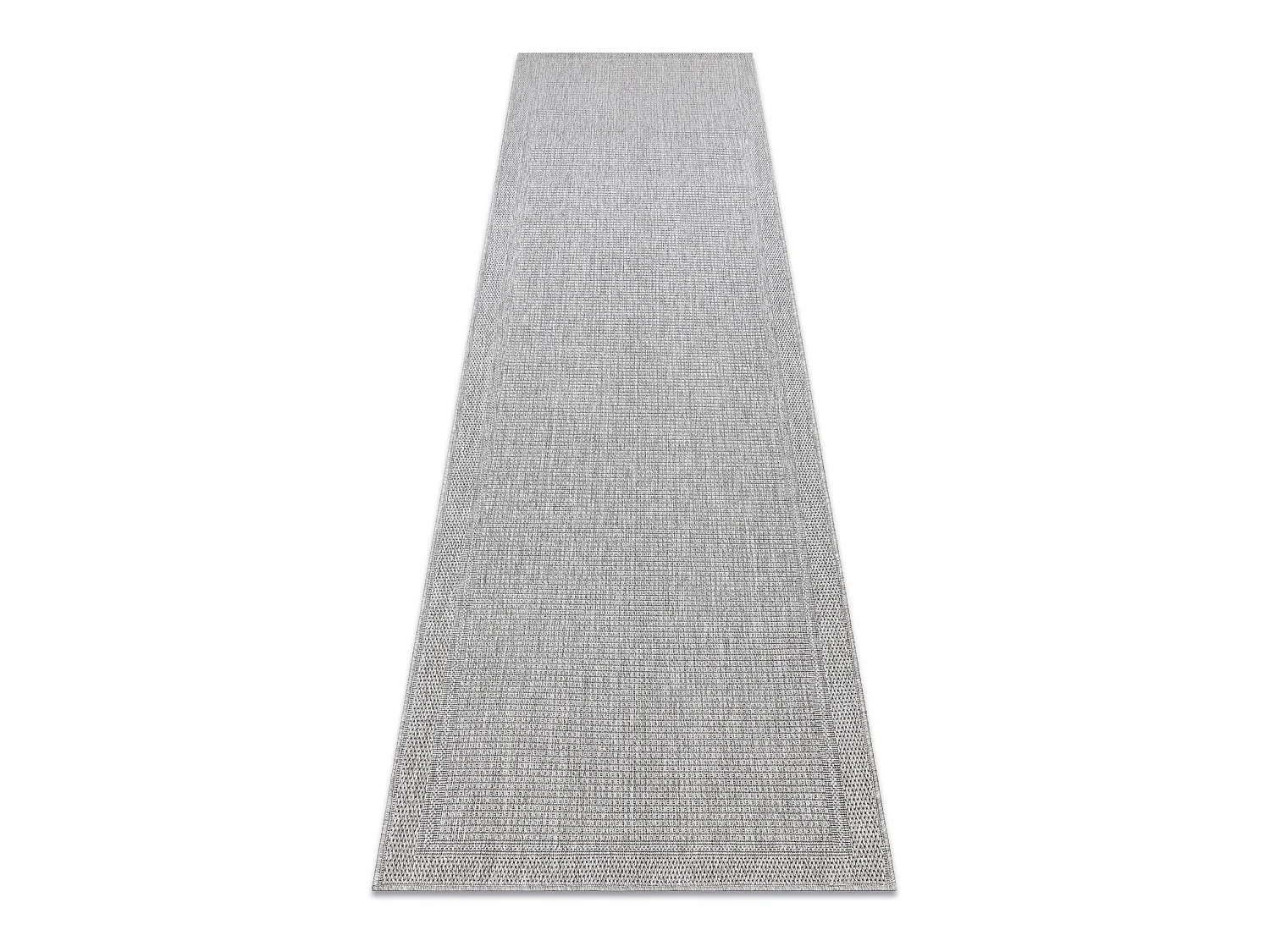 Sisal tapijt, loper TIMO 5979 buitenshuis kader grijskleuring 70x200 cm