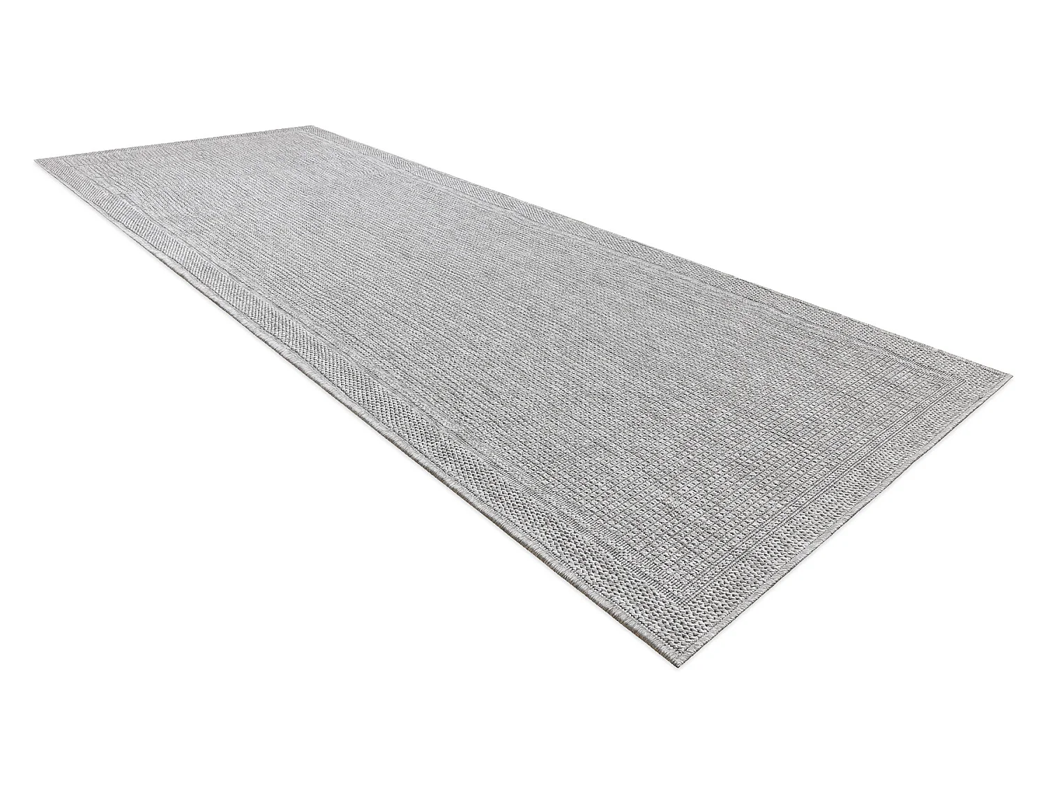 Sisal tapijt, loper TIMO 5979 buitenshuis kader grijskleuring 70x200 cm