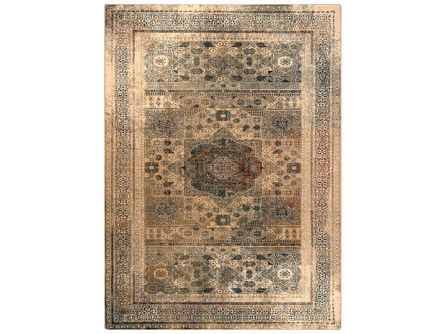 Tapis en laine SUPERIOR MAMLUK oriental vintage crème 200x300 cm