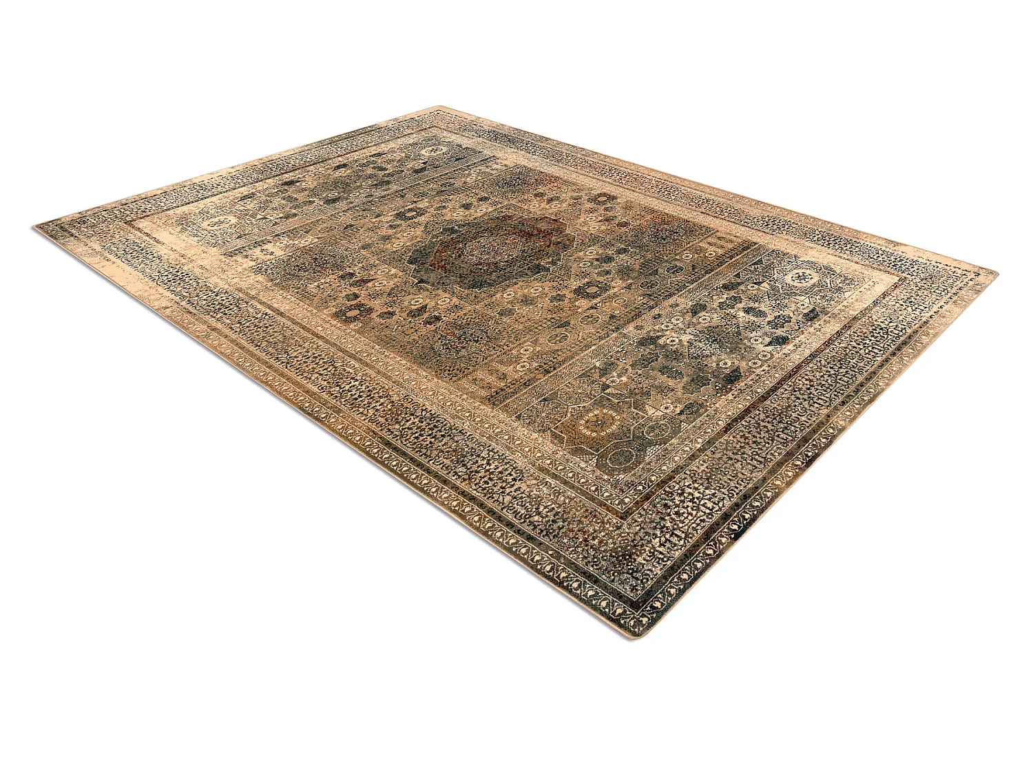 Tapis en laine SUPERIOR MAMLUK oriental vintage crème 200x300 cm