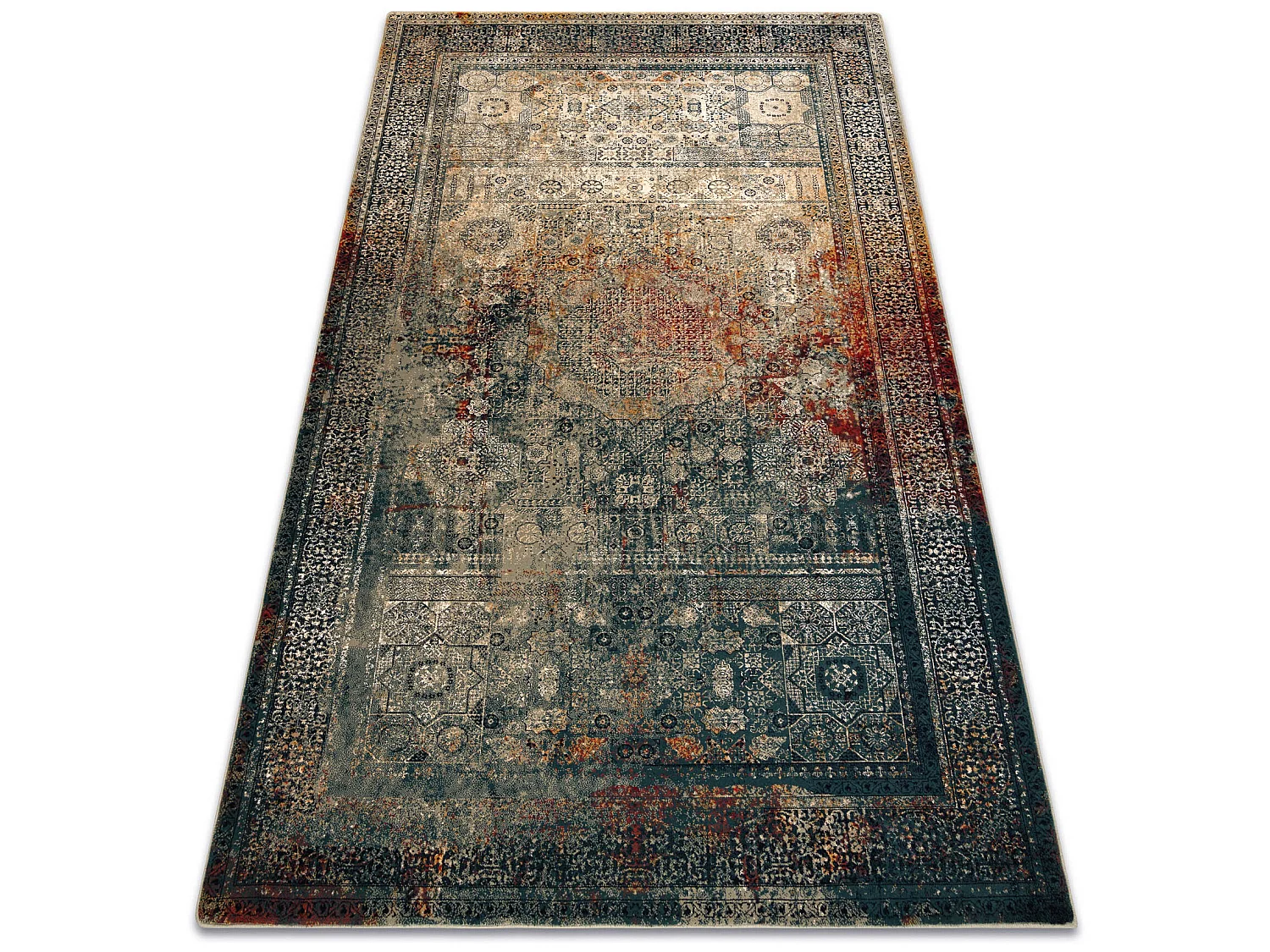 Tapis en laine SUPERIOR MAMLUK oriental vintage émeraude 200x300 cm