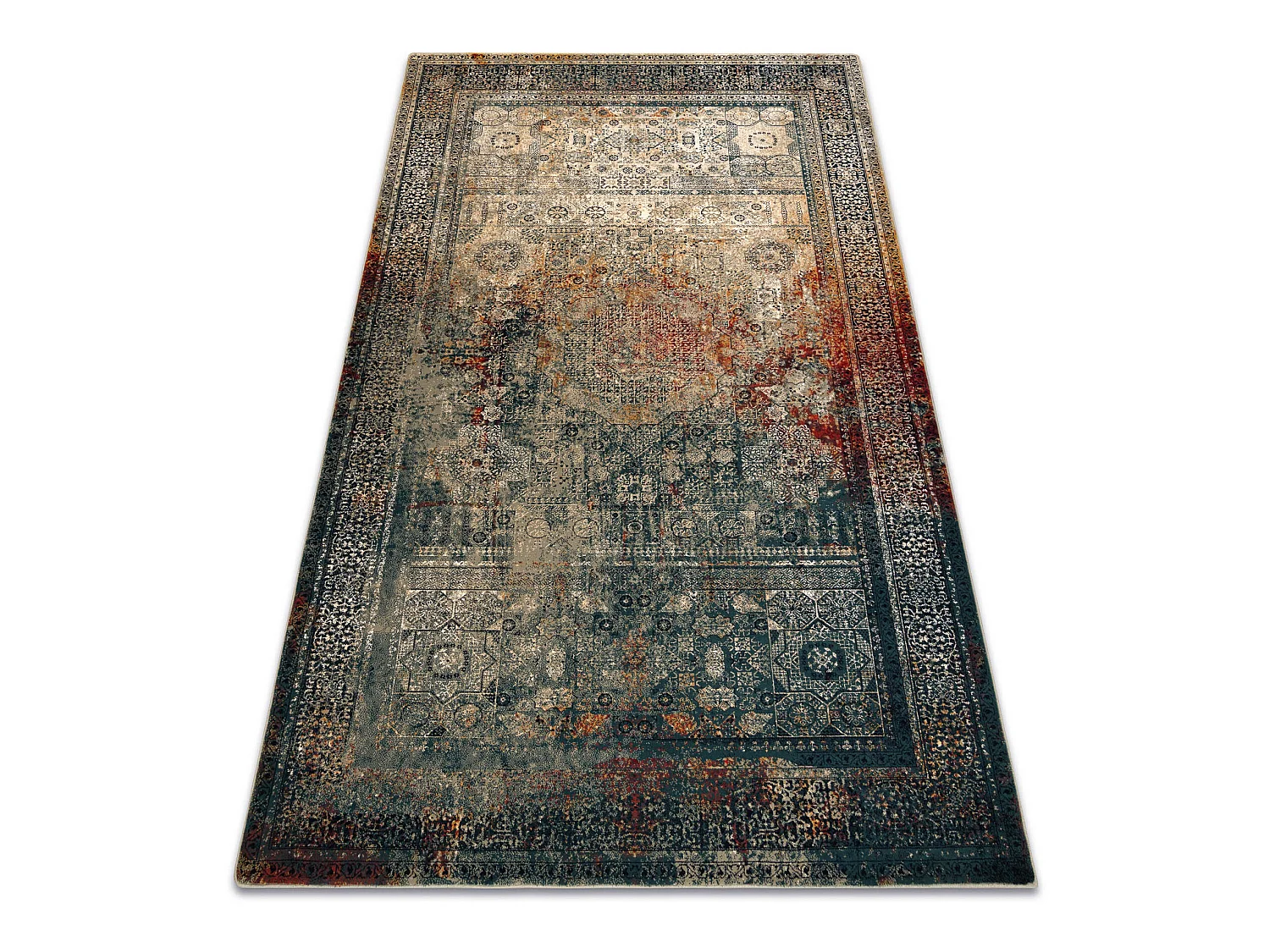 Tapijt SUPERIOR MAMLUK oosters vintage smaragd 200x300 cm