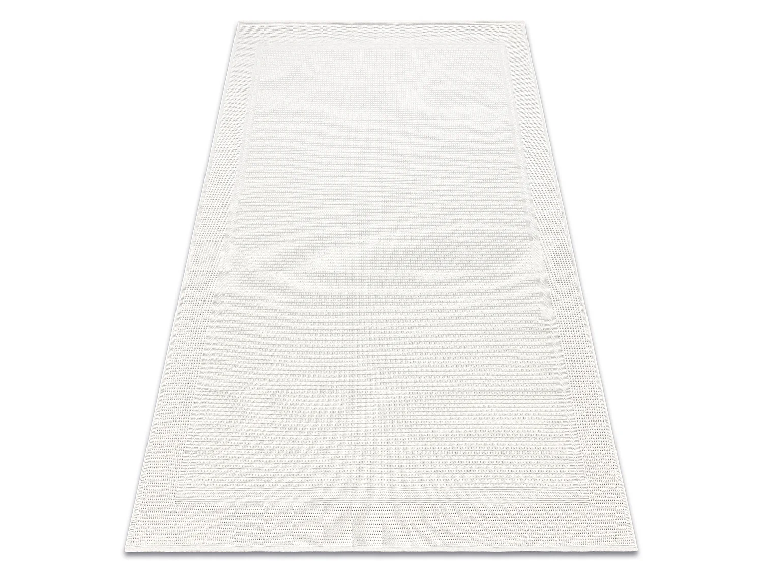 Alfombra MIMO 5979 sisal exterior marco color blanco 140x190 cm