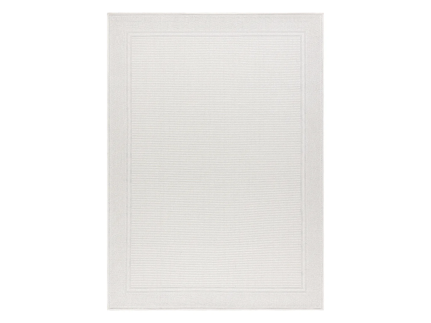 Alfombra MIMO 5979 sisal exterior marco color blanco 140x190 cm