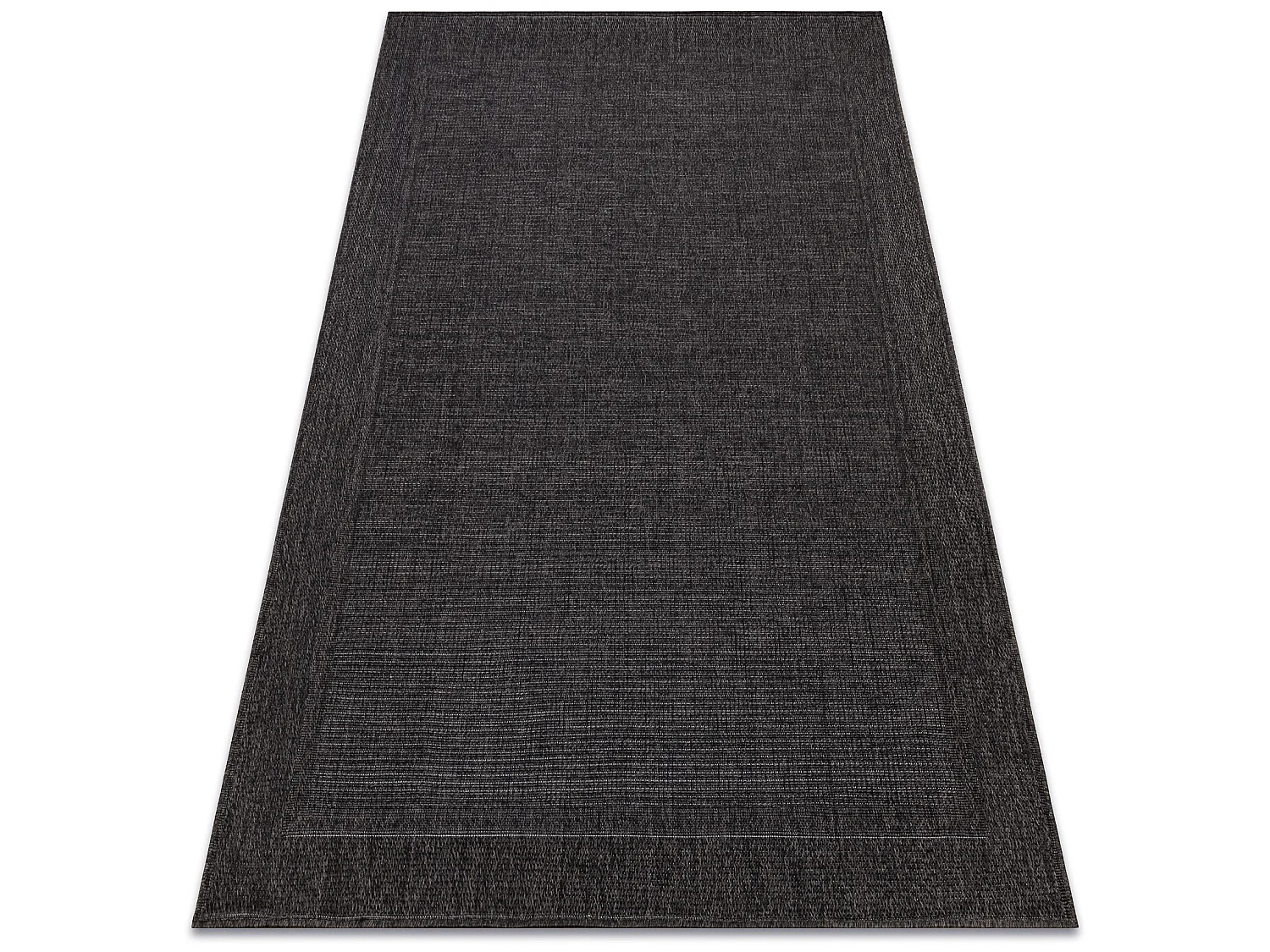 Sisal tapijt TIMO 5000 buitenshuis kader zwart 120x170 cm