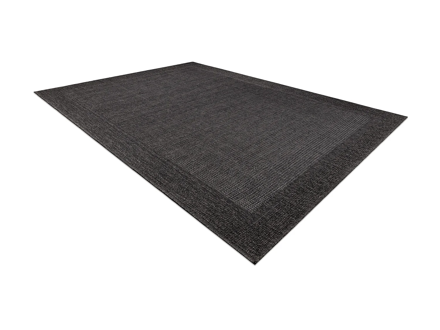 Sisal tapijt TIMO 5000 buitenshuis kader zwart 120x170 cm