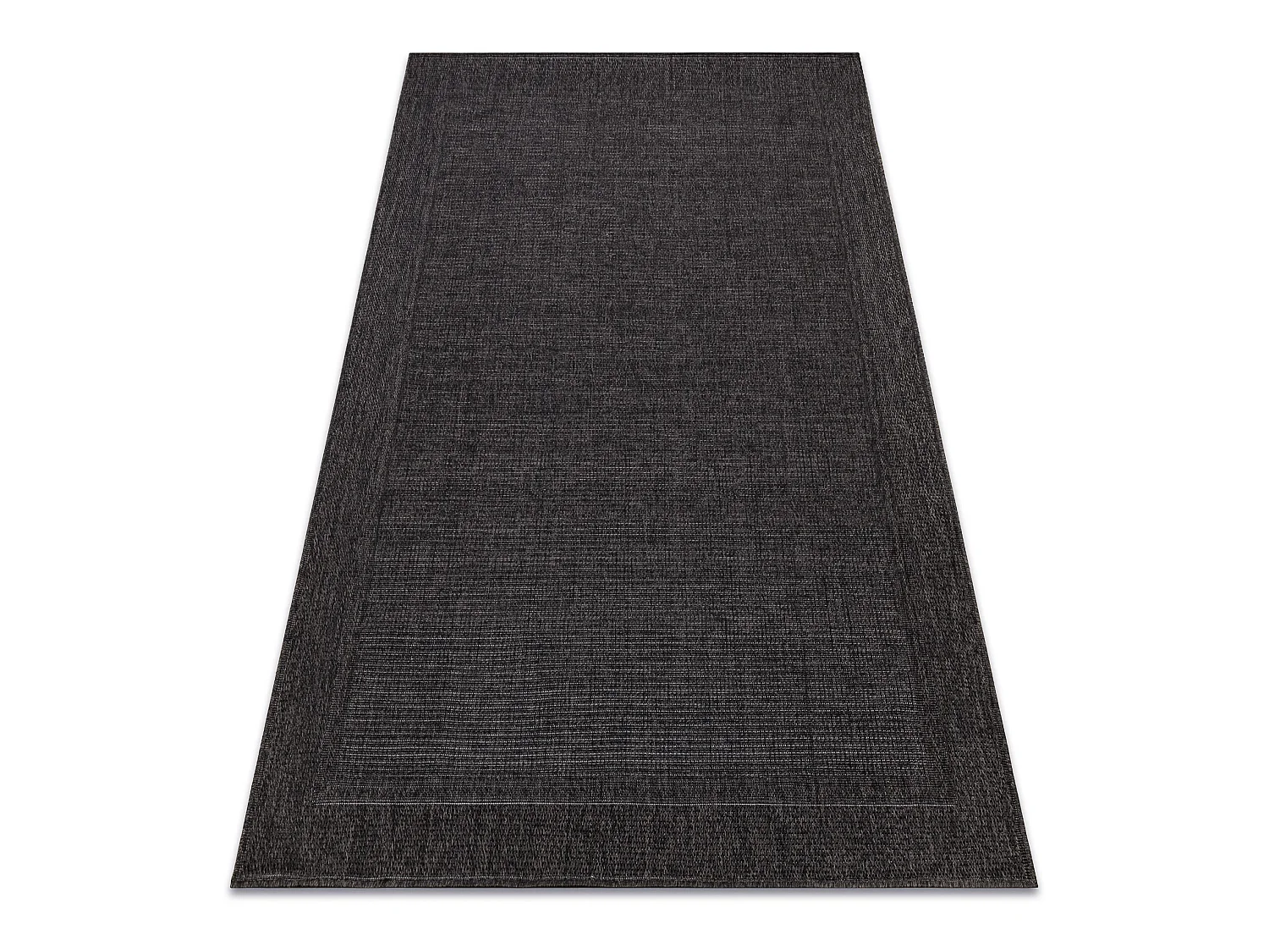 Sisal tapijt TIMO 5000 buitenshuis kader zwart 280x370 cm