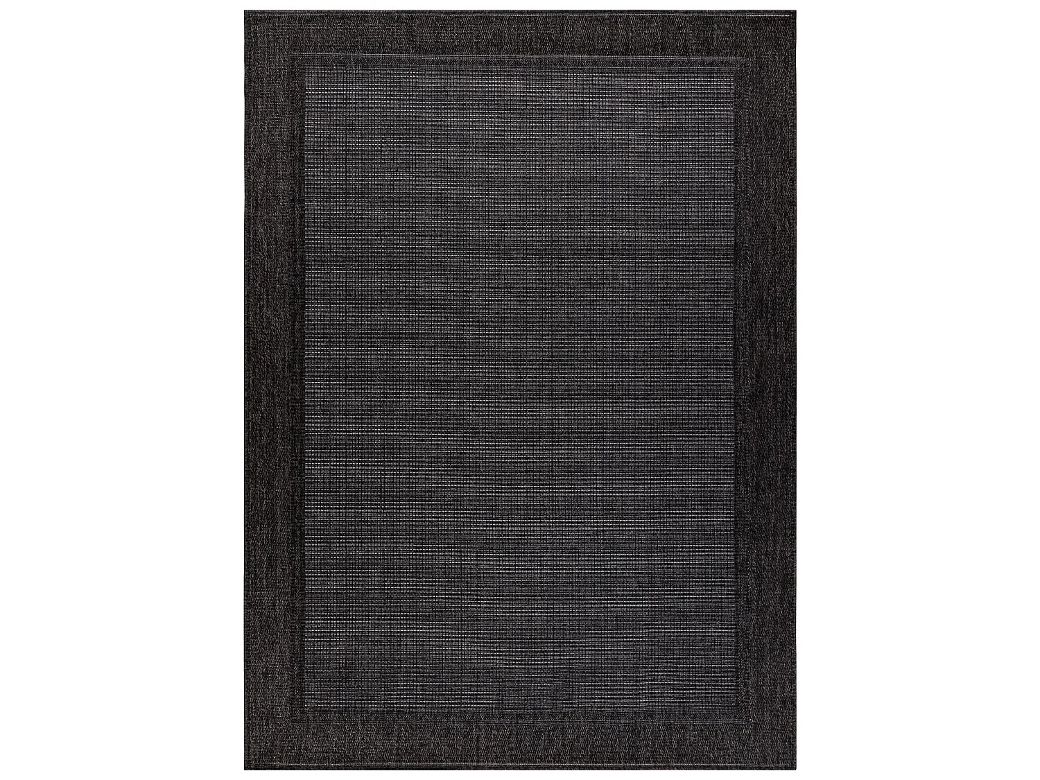 Sisal tapijt TIMO 5000 buitenshuis kader zwart 280x370 cm