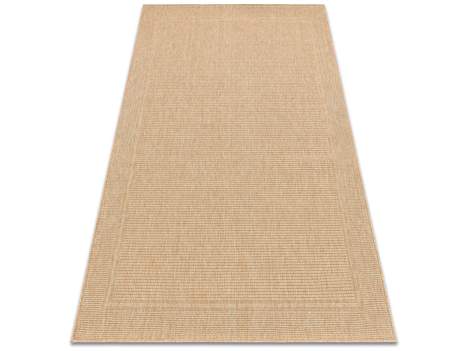 Sisal tapijt TIMO 5979 buitenshuis kader donker beige 120x170 cm