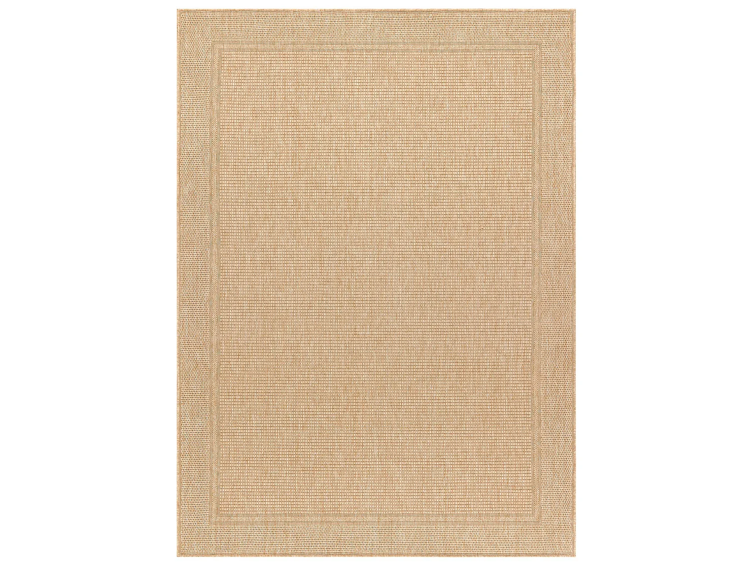 Sisal tapijt TIMO 5979 buitenshuis kader donker beige 120x170 cm