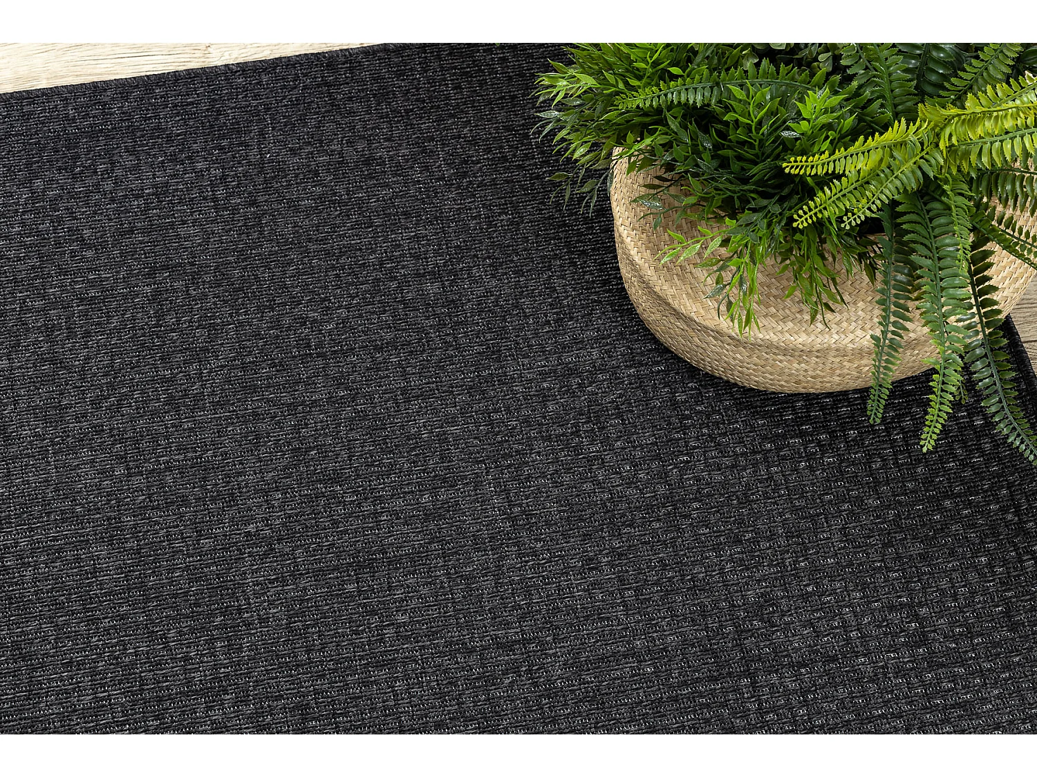 Tapis TIMO 0000 SIZAL extérieur noir 280x370 cm