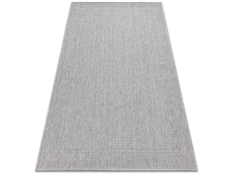 Tapis TIMO 5979 SIZAL extérieur cadre gris clair 280x370 cm