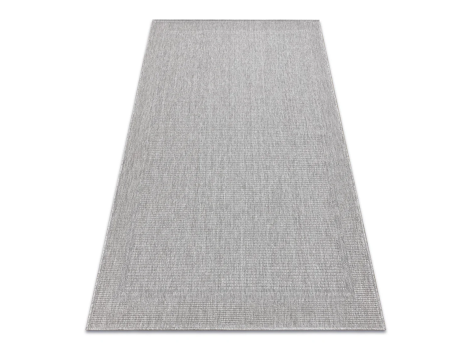 Tapis TIMO 5979 SIZAL extérieur cadre gris clair 280x370 cm