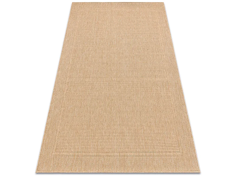 Sisal tapijt TIMO 5979 buitenshuis kader donker beige 240x330 cm