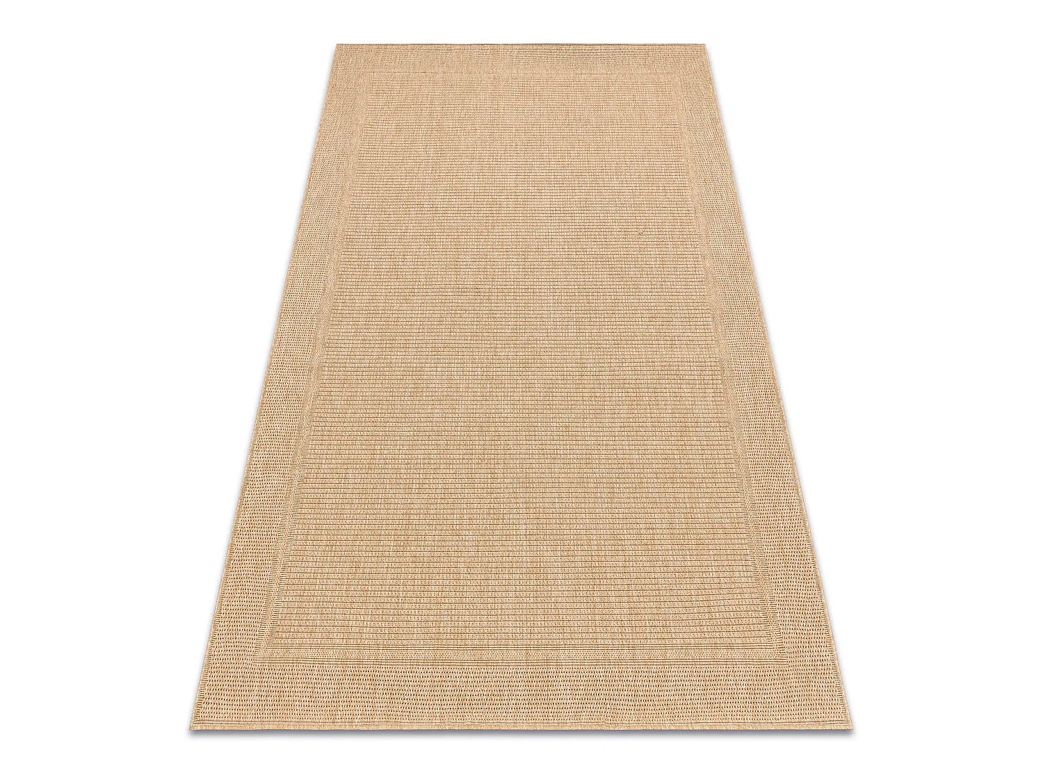 Sisal tapijt TIMO 5979 buitenshuis kader donker beige 240x330 cm