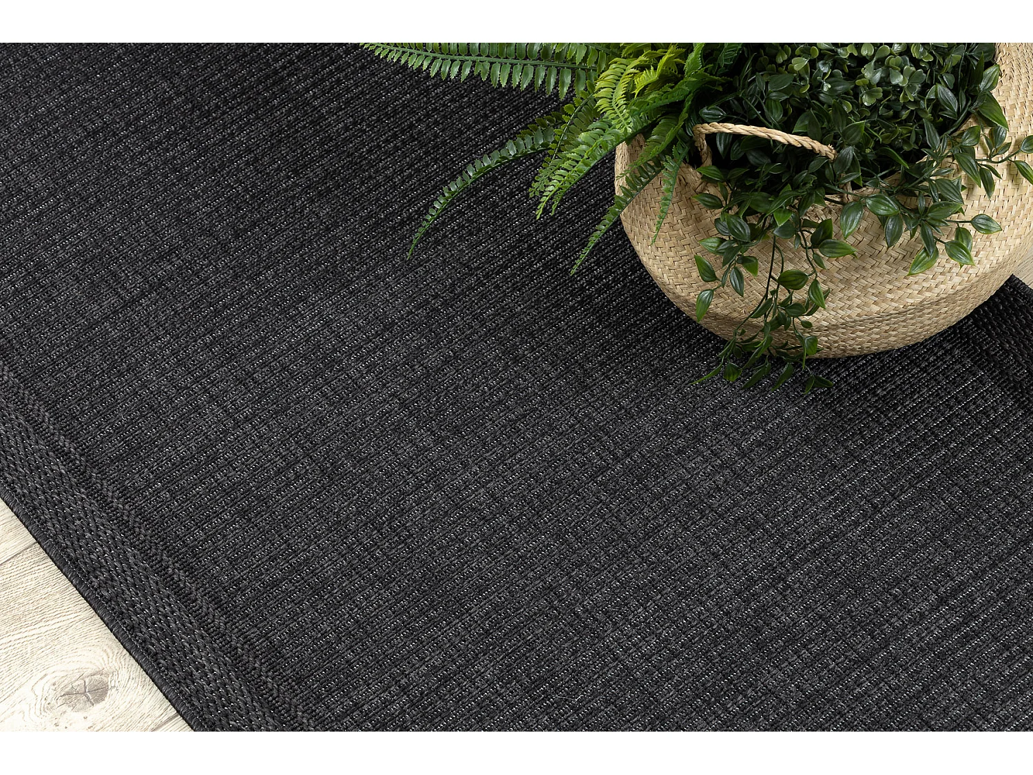 Tapete, passadeira TIMO 5000 SIZAL ar livre quadro preto 60x300 cm