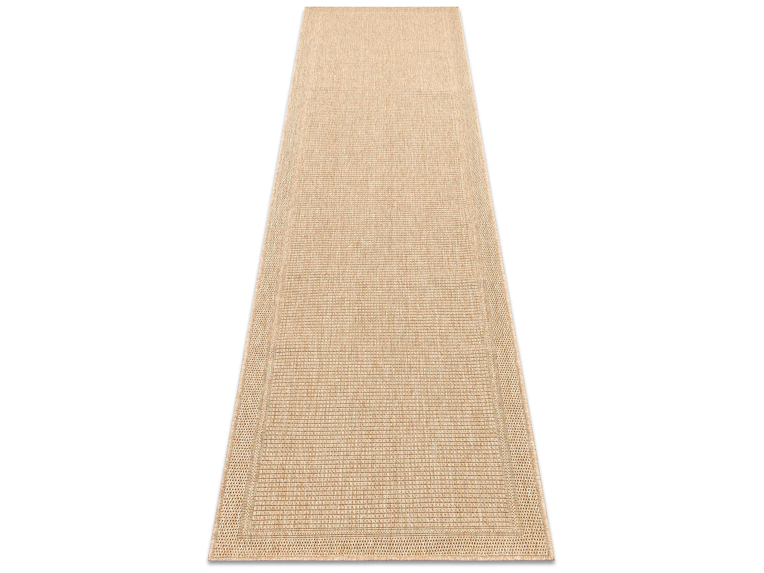 Teppich, Läufer TIMO 5979 SISAL draussen Rahmen dunkelbeige 80x200 cm
