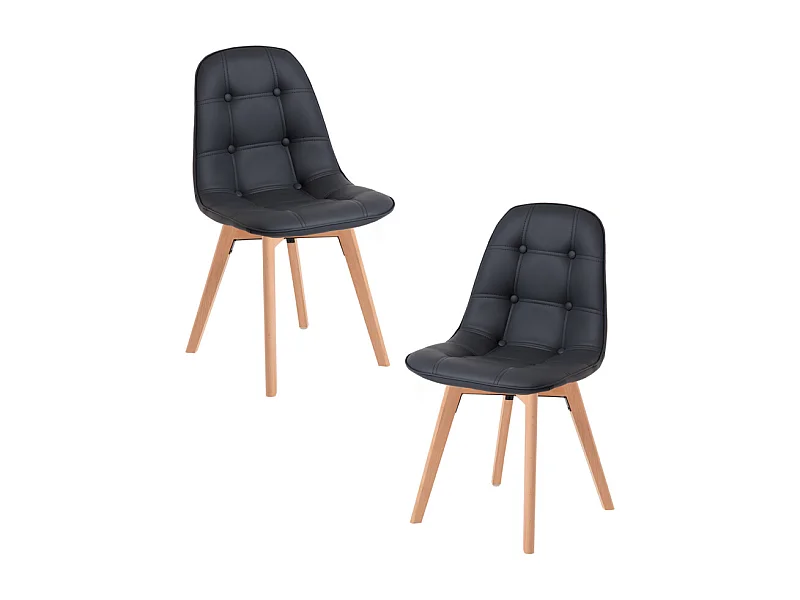 Packs Sillas Comedor - Pack 2 Sillas Vorak - Negro