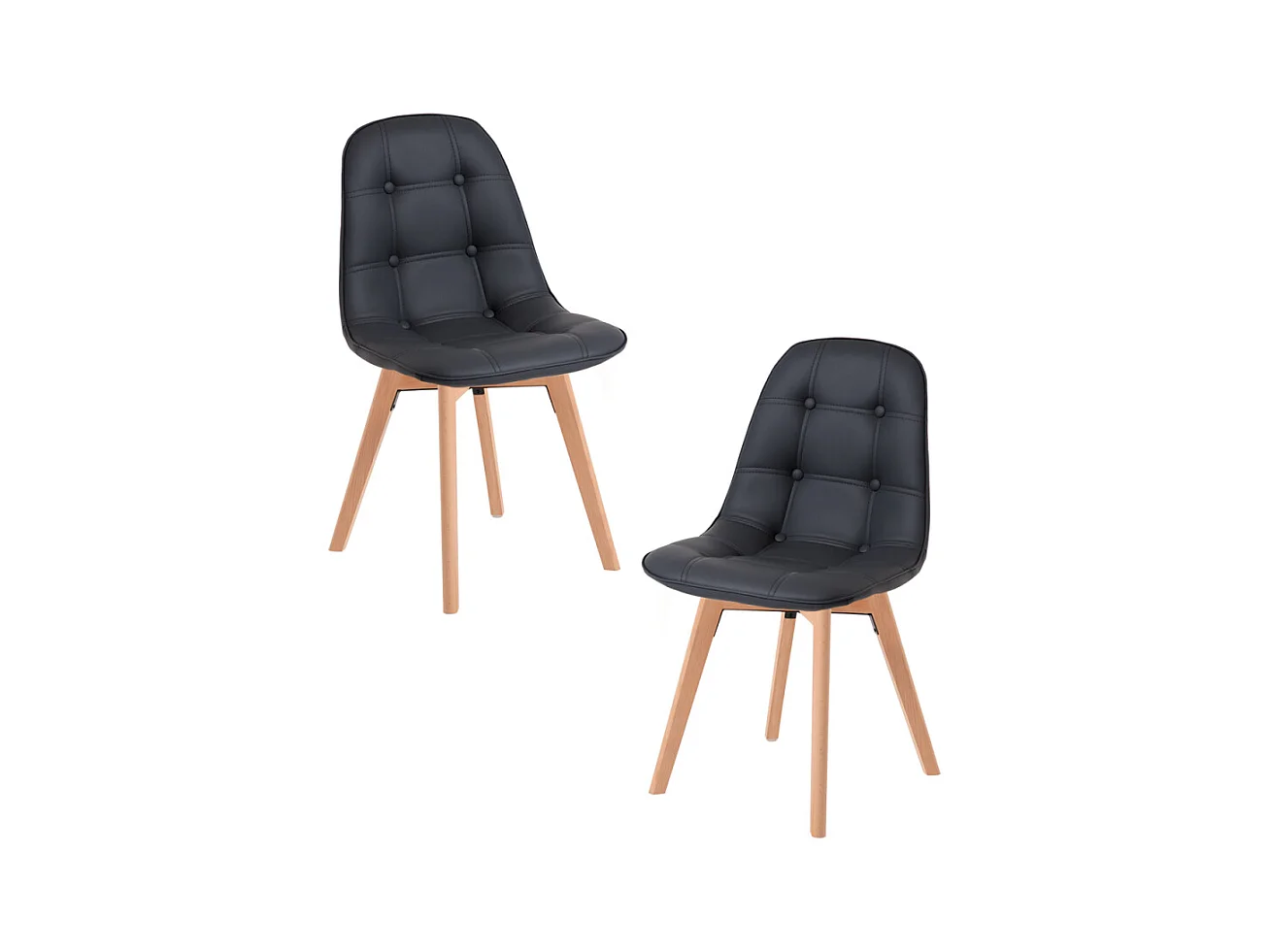 Packs Sillas Comedor - Pack 2 Sillas Vorak - Negro