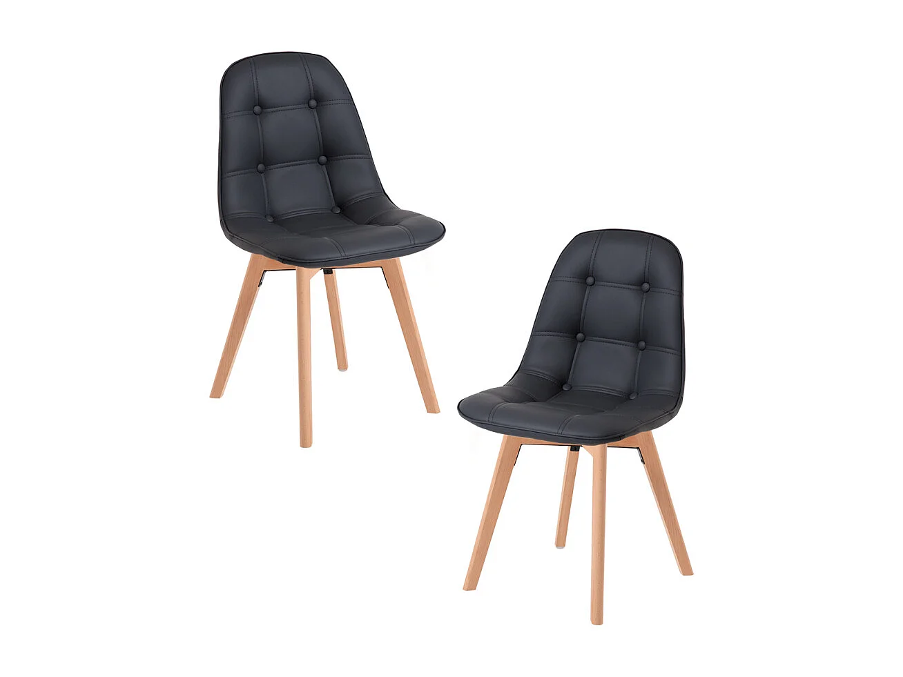 Packs Sillas Comedor - Pack 2 Sillas Vorak - Negro