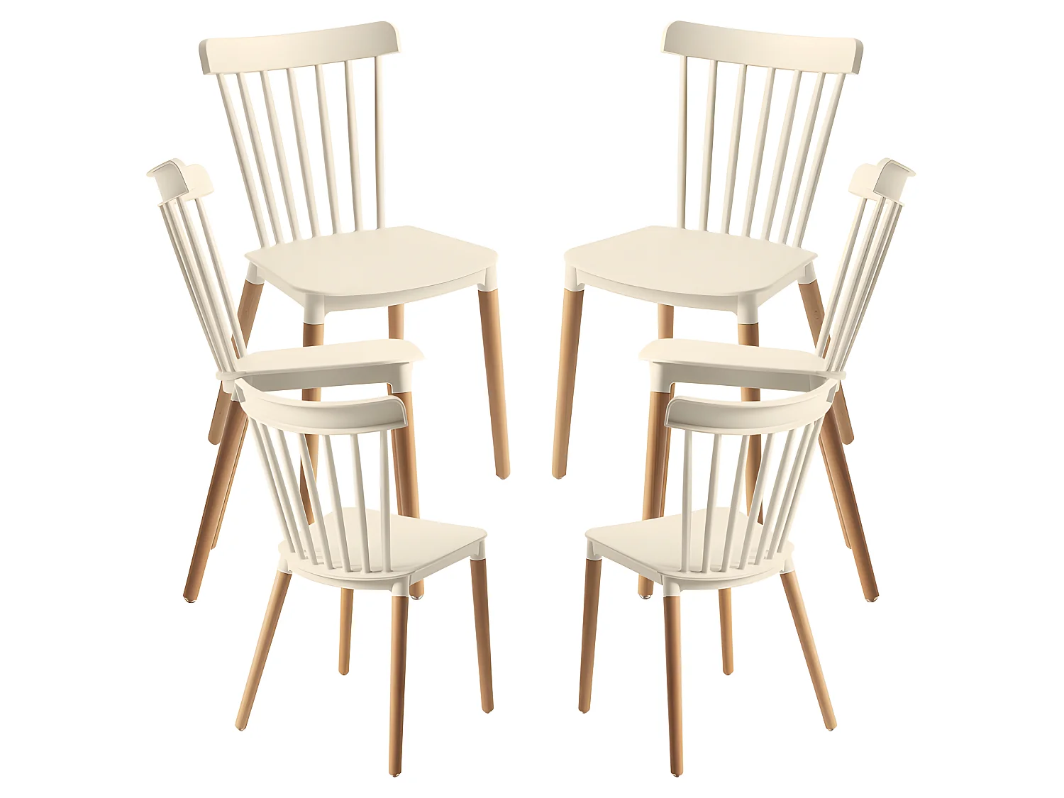 Packs Sillas Comedor - Pack 6 Sillas Leka - Beige
