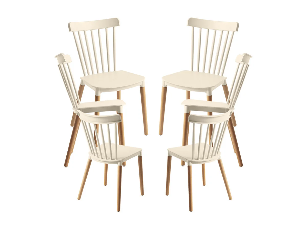 Packs Sillas Comedor - Pack 6 Sillas Leka - Beige
