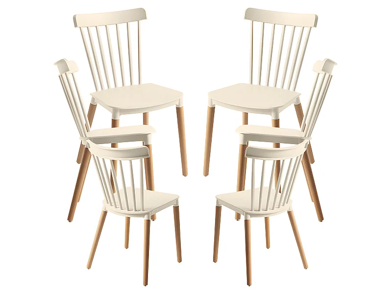 Packs Sillas Comedor - Pack 6 Sillas Leka - Beige
