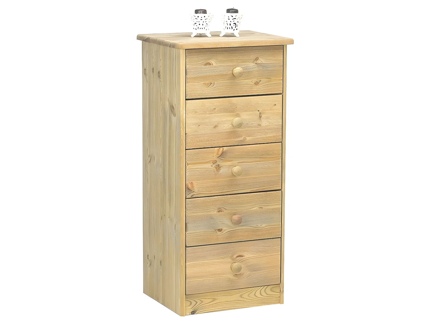 Jetta Commode à 5 tiroirs teinté.