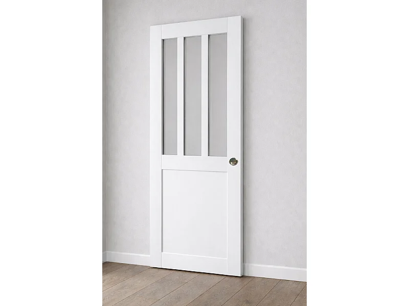 Porte Coulissante Atelier Blanc H204 X L83, Coquilles Gd Menuiseries