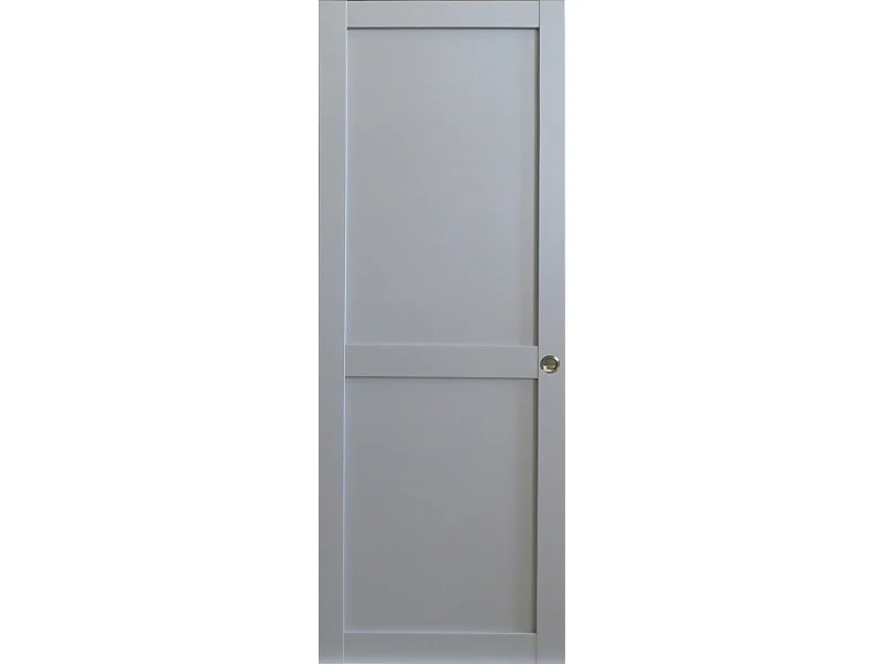 Porte Coulissante Athena Ral7035 2 Panneaux H204 X L83 Et Coquilles Gd Menuiseries