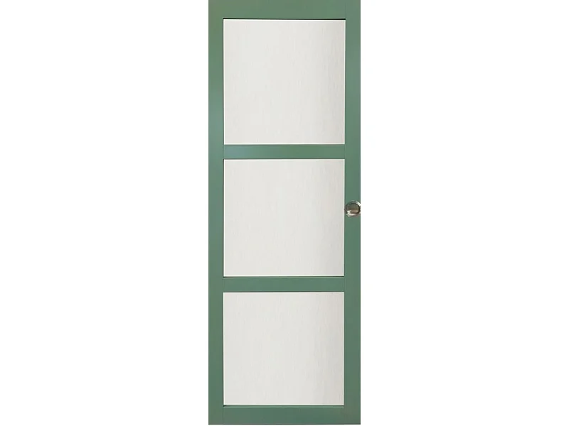 Porte Coulissante Vert Ral 6021 Vitree H204 X L83 Et Coquilles Gd Menuiseries
