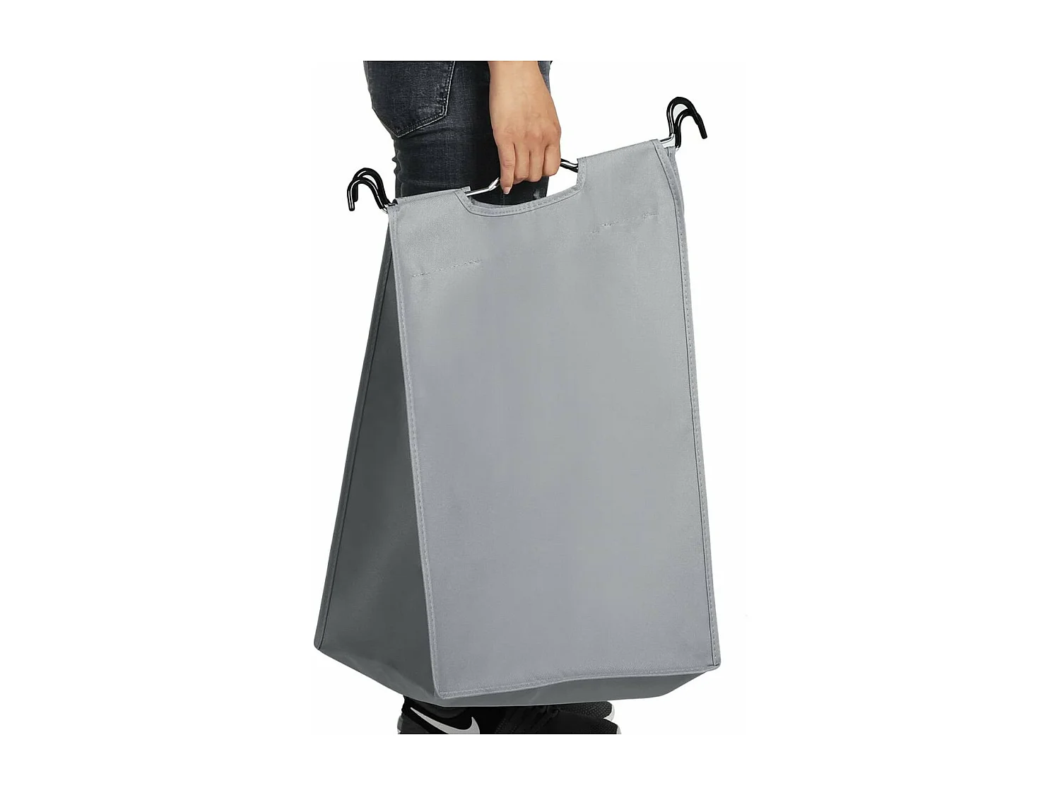 Bac à Linge avec 4 Sacs Amovibles Gris sur Roulettes - L87,5 cm