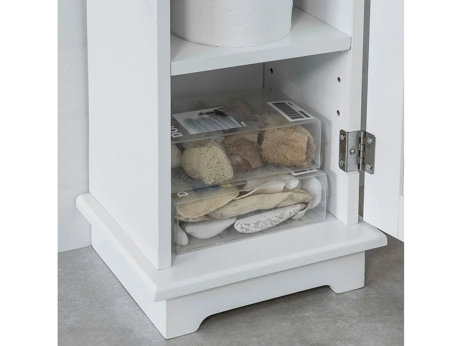 SoBuy FRG177-W Toiletrolhouder Toiletpapier Badkamermeubel - Wit